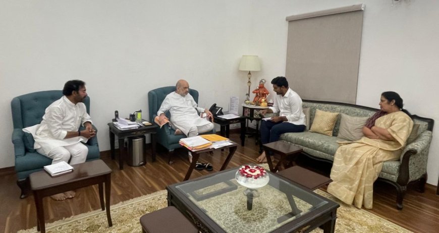 కేంద్ర హోంమంత్రి అమిత్ షా ని కలిసిన నారా లోకేష్