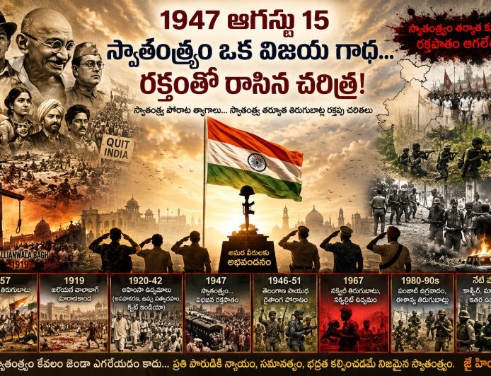 స్వాతంత్ర్యానికి ముందు రక్తపుటేర్లు, స్వాతంత్ర్యం తర్వాత తిరుగుబాట్ల చరిత్ర