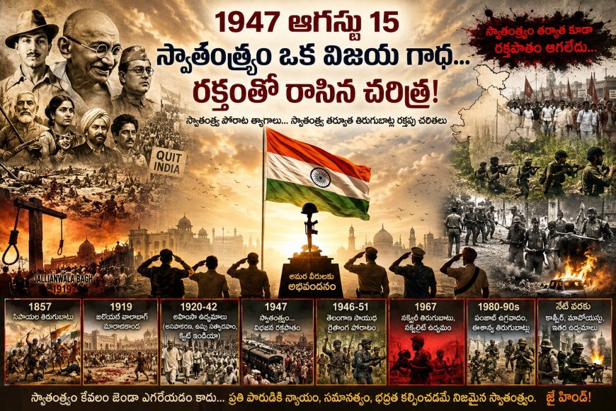 స్వాతంత్ర్యానికి ముందు రక్తపుటేర్లు, స్వాతంత్ర్యం తర్వాత తిరుగుబాట్ల చరిత్ర