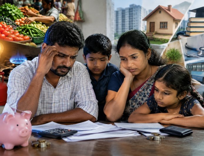 ఆదాయం పెరగక.. ఖర్చులు భారమై.. మధ్యతరగతి కుటుంబాలపై ఒత్తిడి