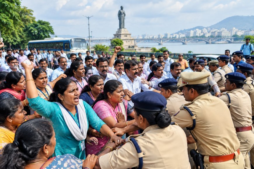 సచివాలయ ఉద్యోగుల ‘చలో విజయవాడ’ ఉద్రిక్తం